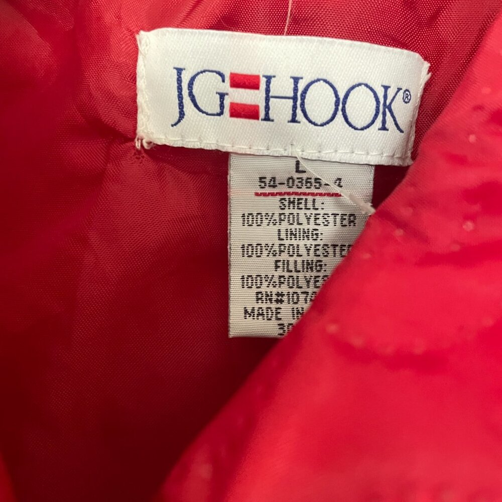 Lightweight Jacket Size Large Red with rose designs - Picture 4 of 5